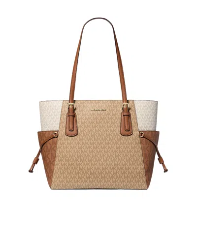 Michael Kors Voyager Large Color-block Signature Logo Tote Bag