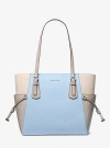 Michael Kors Voyager Large Color-block Signature Logo Tote Bag In Blue