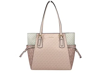 Michael Kors Voyager Large East West Tote Bag Purse In Pink