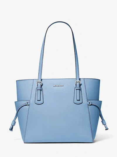 Michael Kors Voyager Large Saffiano Leather Tote Bag In Blue