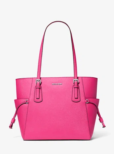 Michael Kors Voyager Large Saffiano Leather Tote Bag In Pink