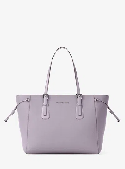 Michael Kors Voyager Large Saffiano Leather Tote Bag In Purple