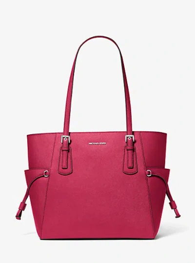 Michael Kors Voyager Large Saffiano Leather Tote Bag In Red