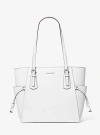 Michael Kors Voyager Large Saffiano Leather Tote Bag In White