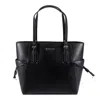 Michael Kors Voyager Black Leather Tote In Black