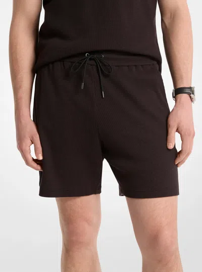 Michael Kors Waffle Knit Shorts In Black