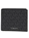 Michael Kors Logo Printed Bi-fold Wallet In Black