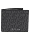 Michael Kors Logo Printed Bi-fold Wallet In Black