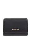 Michael Kors Textured Leather Wallet And Cardholder In Black