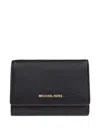 Michael Kors Textured Leather Wallet And Cardholder In Black