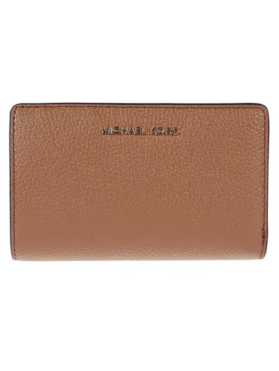 Michael Kors Empire Buttoned Wallet In Brown