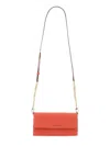 Michael Kors Wallet With Adjustable Chain Shoulder Strap In Red