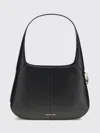 Michael Kors Alice Leather Shoulder Bag Structured Top Handle In Black