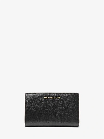 Michael Kors Empire Leather Wallet In Black