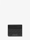 Michael Kors Small Wallet With Logo Print And Stitching In Black