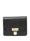 Michael Kors Lock-accent Wallet In Black