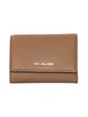 Michael Kors Tri-fold Leather Wallet In Brown