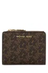 Michael Kors Canvas Empire Wallet Foldable Design In Brown