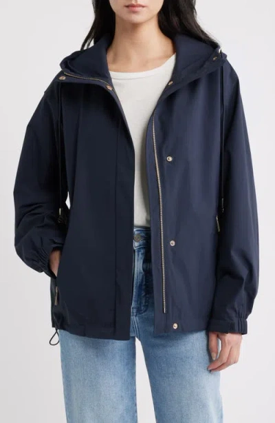 Michael Kors Water Resistant Hooded Jacket In Blue