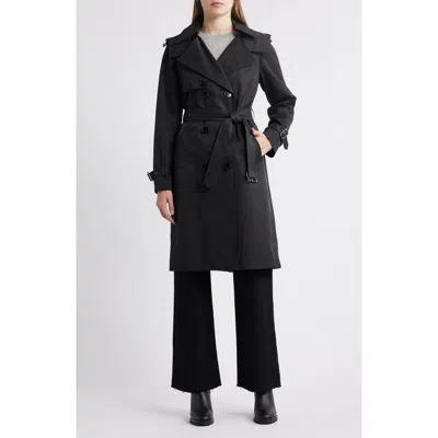Michael Kors Water Resistant Hooded Trench Coat