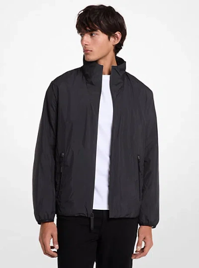 Michael Kors Water-resistant Windbreaker Jacket In Black