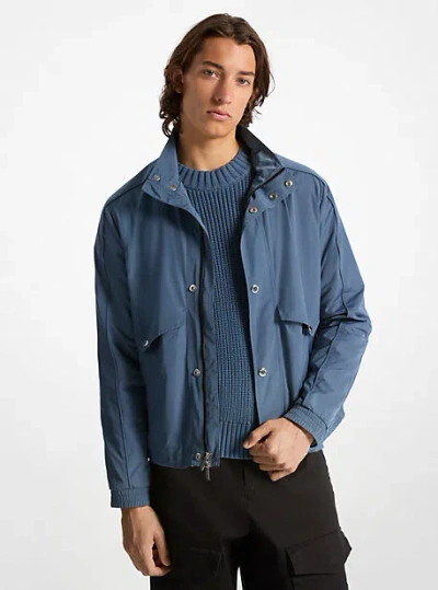 Michael Kors Water-resistant Windbreaker Jacket In Blue