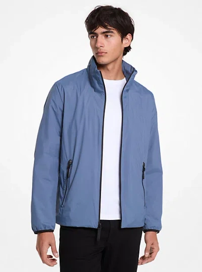 Michael Kors Water-resistant Windbreaker Jacket In Blue