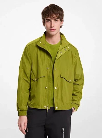 Michael Kors Water-resistant Windbreaker Jacket In Green