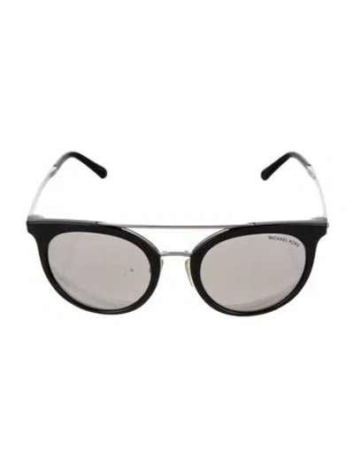 Pre-owned Michael Kors Wayfarer Mirrored Sunglasses In Black