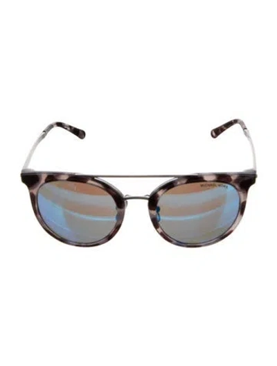 Pre-owned Michael Kors Wayfarer Mirrored Sunglasses In Gray