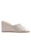 Michael Kors Sabot Merriam Wedge In Logo Print Canvas In Yellow