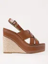 Michael Kors Nora Sandals With Criss-cross Straps And Espadrille Sole In Leather