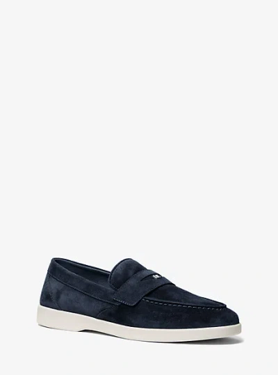 Michael Kors Wesley Suede Loafer In Blue