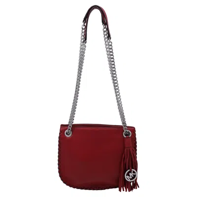 Michael Kors Whipped Chelsea Chain Shoulder Bag In Red Leather