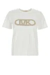 Michael Kors Cotton Crew Neck T-shirt Stretch In White