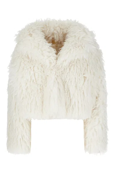 Michael Kors White Faux Fur Coat