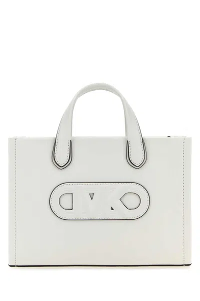 Michael Kors White Leather Small Gigi Handbag In Opticwhite