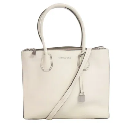 Pre-owned Michael Kors White Leather Tote Bag ()
