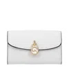 Michael Kors White Leather Wallets In Gray
