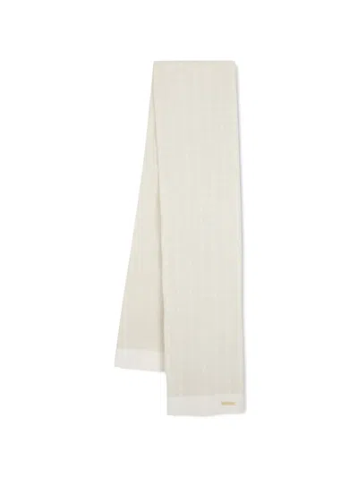 Michael Kors Kids' White Logo-plaque Scarf