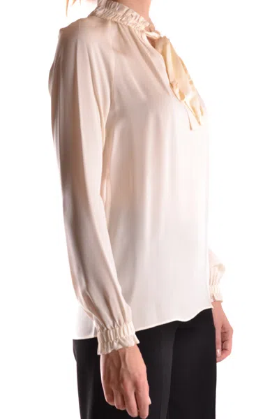 Michael Kors Tie-neck Ruffled Blouse In Neutral