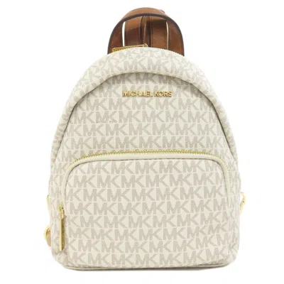 Pre-owned Michael Kors White Pvc Backpack ()