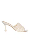 MICHAEL KORS WHITE TESSA MULES SANDALS