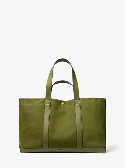 Michael Kors Whitley Medium Nubuck Tote Bag In Green