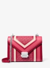 Michael Kors Whitney Medium Color-block And Signature Logo Shoulder Bag