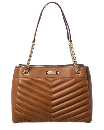 Michael Kors Whitney Medium Quilted Tote In Brown