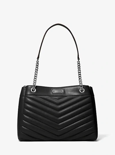 Michael Kors Whitney Medium Quilted Tote Bag In Black