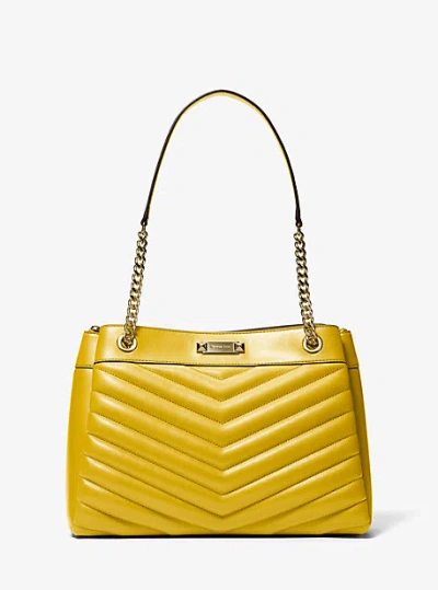 Michael Kors Whitney Medium Quilted Tote Bag In Yellow
