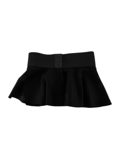 Pre-owned Michael Kors Wide Felt Waist Belt In Black