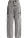 Michael Kors Wide-leg Cargo Jeans In Grey